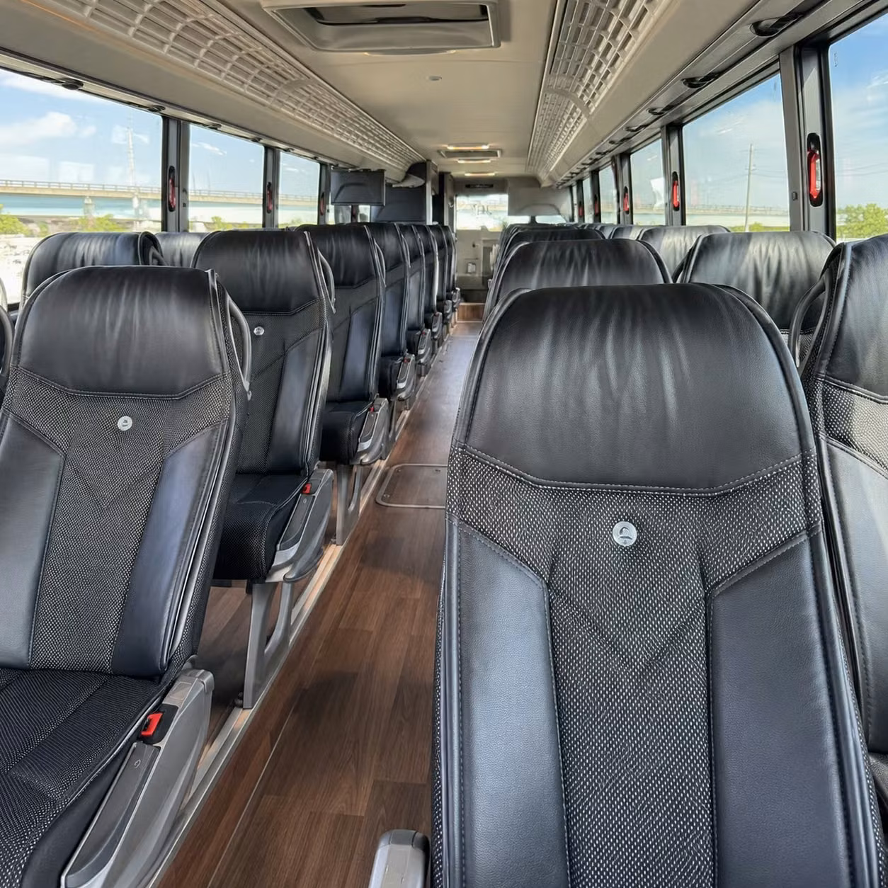 56 passenger charter bus interior