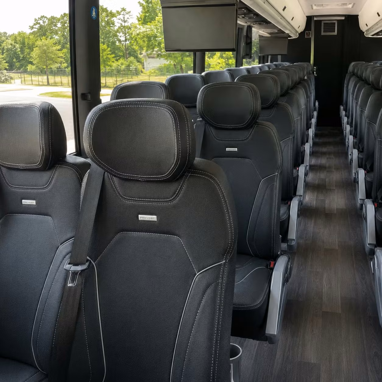columbus charter bus inside